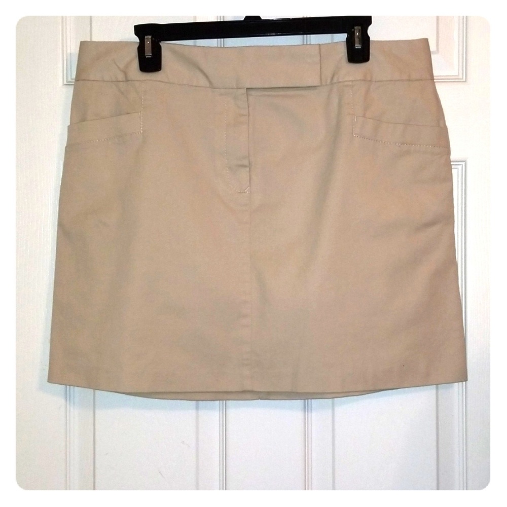 Tommy Hilfiger Tan Chino  Above Knee Skirt